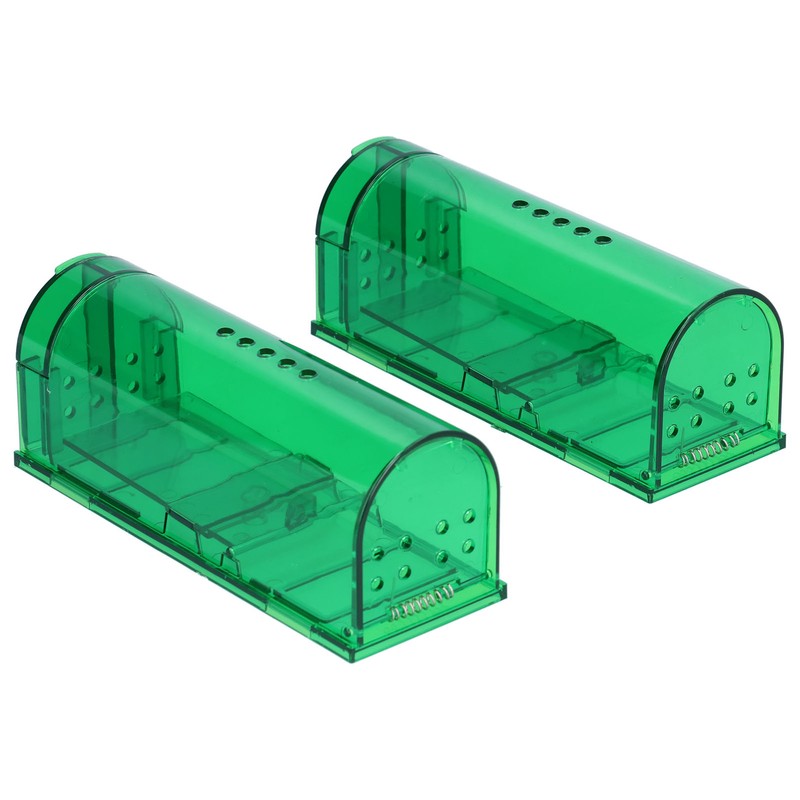 2Pcs Waterproof Mouse Trap Cage Automatic Plastic Mouse Catcher for