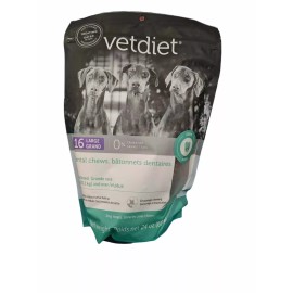 vetdiet Vet Diet Dog Dental Chew Large 16 count Grain & Soy Free
