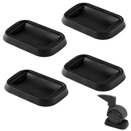 Pack of 4 Furniture Coasters, 1.46 x 2.2 Inch Black Furniture Coasters, Non-Slip Pads, Furniture, Non-Slip Pads, Square, Suitable for All Floors and Furniture Wheels