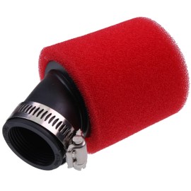 LSSOCH Dual Layer Pod Angle Filter UP-4125AST Clamp On 1/4 (33mm) ID x 3" Long Compatible With Motorcycles Go-karts Tractors