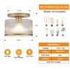 Zlepmlla Glass Ceiling Light, Clear Ribbed Glass Ceiling Light Fixture