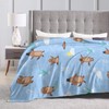 Cute Groundhog Blanket Soft Lightweight Throw Blankets Cozy Flannel Bed
