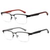 zooxsky 2 Pack Bifocal Metal Reading Glasses for Men,Classic Square