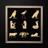 OLYCRAFT Golden Metal Stickers - Egyptian Writing, Sphinx Eagle Energy