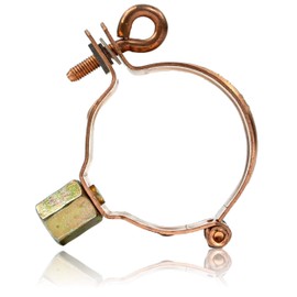 Downpipe Clamp Copper 87 mm with M8/M10 Thread Connection - Screw Pipe Clamp for Attaching Downpipes to Building - Pipe Clamp for Copper Rain Pipes DN 87