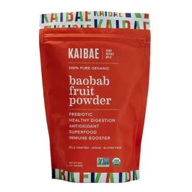 Kaibae Baobab Polvo Orgánico Prebiótico  Organic Prebiotic Powder, 8 oz for Digestion                                                                 