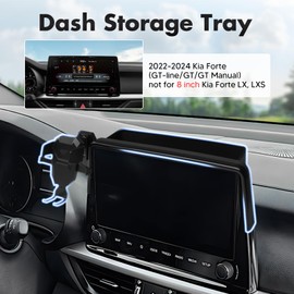 FIILINES Dashboard Storage Tray&Phone Holder Compatible with Kia Forte GT-line/GT/GT Manual 2022 2023 2024(Fit 10.25" Touch Screen) Dash Center Console Organizer Cell Phone Mount Interior Accessories