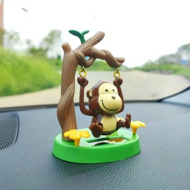 Starupway Swinging Monkey Ornament Dashboard Decorations, Cute Car Accessories Interior Dashboard Accessories, Car Dash Decor for Women/Men