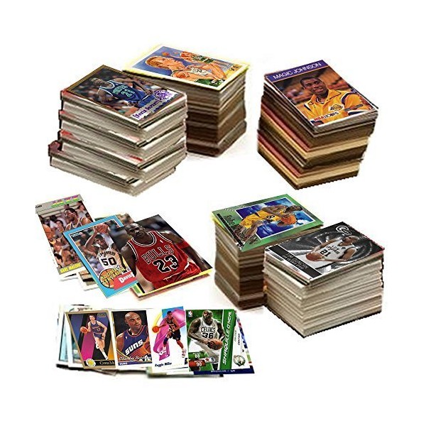 600 Basketball Cards Including Rookies, Many Stars, & Hall-of-famers. Ships in New White Box Perfect for Gift Giving. Includes Unopened Pack of Vintage Cards That Is At Least 25 Years Old!