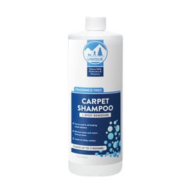 Unique Carpet Shampoo & Stain Remover, 32 oz - Pet Odor Eliminator and Bacteria and Enzyme Cleaner for Cat Urine, Dog Urine, Red Wine, Old Stains - Carpet Cleaner Spray for Machines & Manual Use