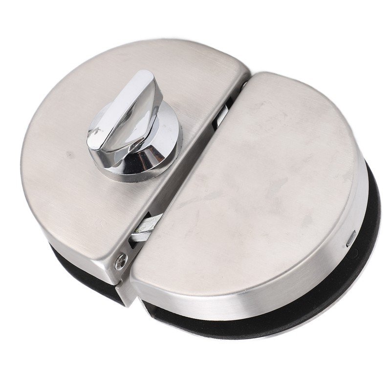 Glass Door Lock 97x65mm Split Type Brushed Polished Surface Replacement