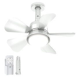 MOTCTQVD Ceiling Fan Light with Lights and Remote,3000K-6000K Ceiling Fan, 1000 Lumens LED 3 Colors Ceiling Fans for Kitchen Home, White
