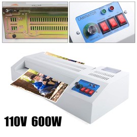 Thermal Laminator Machine,110V 600W Laminator Machine for A3/A4, Hot Cold Film Laminating Document Paper Photo Laminator