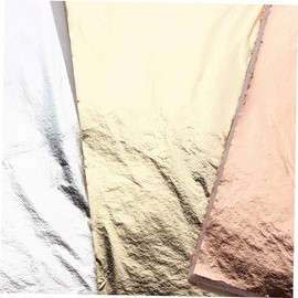 DOITOOL 100pcs Copper Color Gilding Foil Imitation Leaf for DIY Crafts Furniture Decoration for Art Projects
