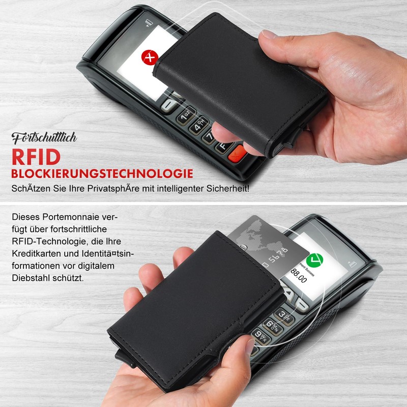 AISIR Wallet, Slim Wallet, Men's Mini Wallet with RFID, Men's