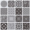 Rolin Roly Hollow Carving Geometry 15x15cm for Drafting, 32 Types,