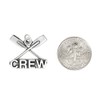 Sterling Silver Oxidized Large Paddles Rowing Crew Charm