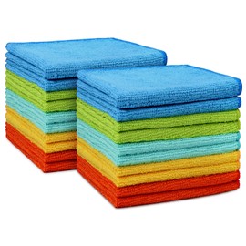 AIDEA Microfiber Cleaning Cloths 20PK, Microfiber Towels for Cars, Premium All Purpose Car Cloth, Dusting Cloth Cleaning Rags, Absorbent Microfiber Cloth for SUVs, House, Kitchen, Window, 12"×12"