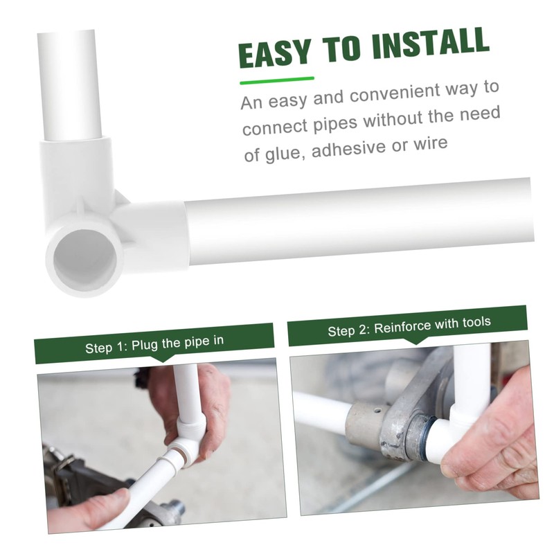 Uonlytech 10 Piezas codo de tubería de agua conector de