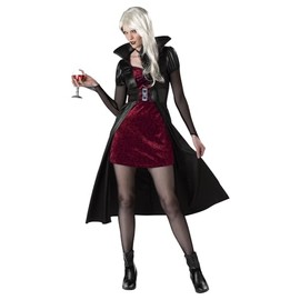 California Costumes Women's Blood Thirsty Beauty Adult Sized Costume, Black/Burgundy, M UK