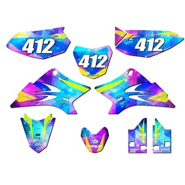 2006-2022 TTR 50 Space KADET Galaxy Senge Graphics Complete Kit with Rider I.D. Compatible with Yamaha