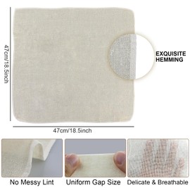 Pack of 5 Reusable Filter Cloths, Cloth Strainer for Cooking, 50 x 50 cm, Cotton Cheese Fabric, Cotton Filter for Straining Almond Milk, Juices, Fruit Shakes