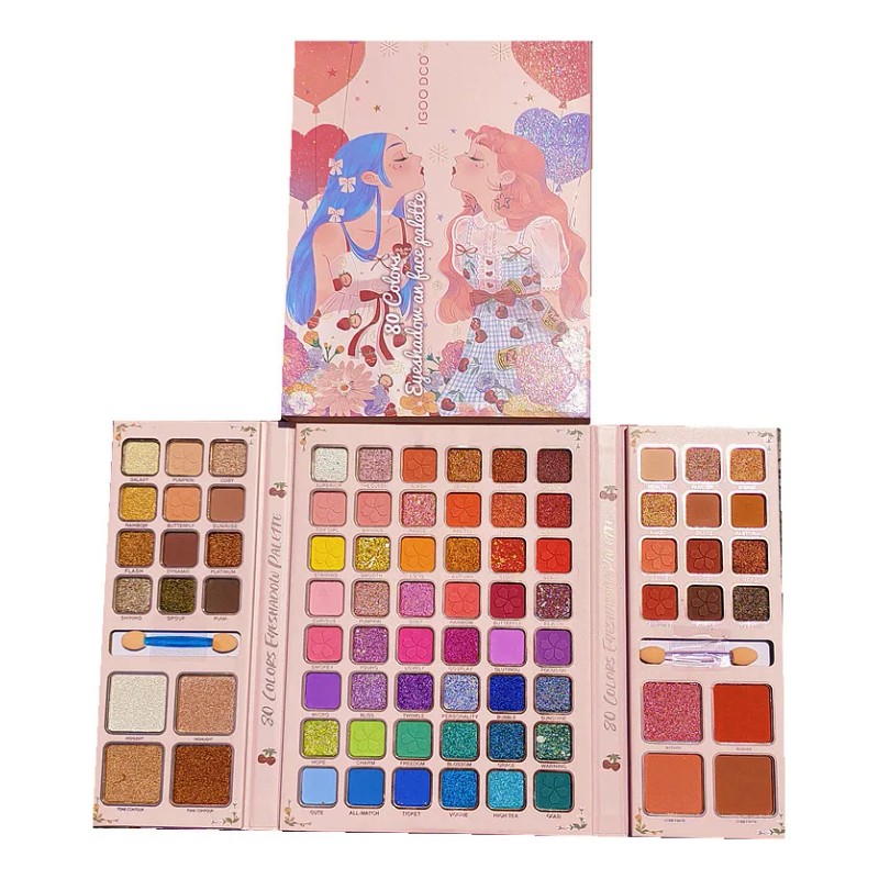 Paleta De Maquillaje De 80 Pcs Maquillaje Sombras Glitter