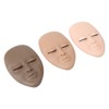 3pcs Lash Mannequin Head Double Layers Realistic Training 3D Rubber
