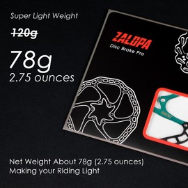 ZALOPA Pro 160mm Disc Brake Rotor R7 for Road Bike Super Light Weight Stainless Steel Mix with Carbon Steel Black