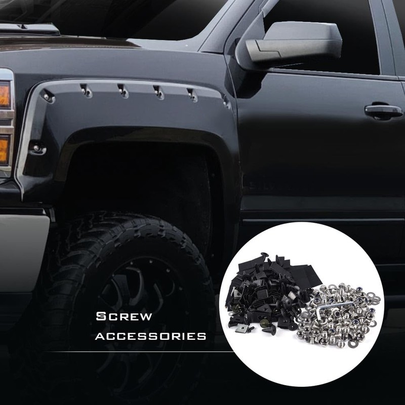 G-PLUS Fender Flares Screw/Bolt Hardware Kit Compatible with Chevy Universal