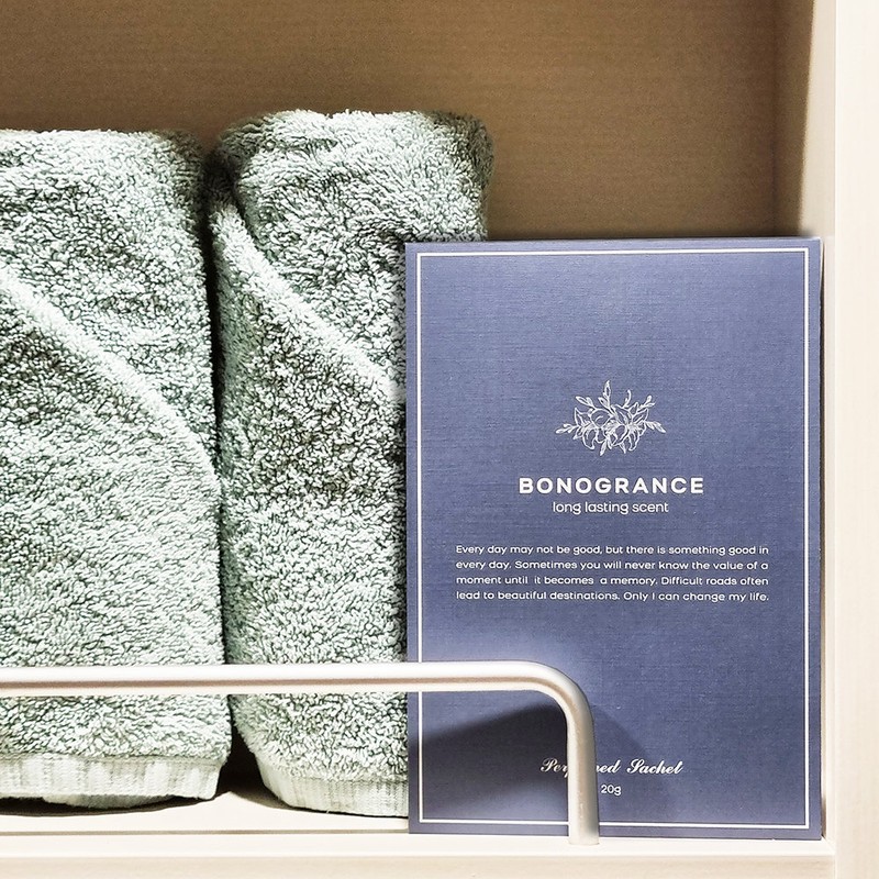 Bonogrance Wardrobe Freshener Deodorizer Sachet 20g 12 scents, Lime Basil