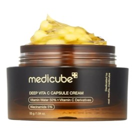 Medicube Vita C Deep Crema Hidratante Facial, Revitaliza y Aclara, 55 g