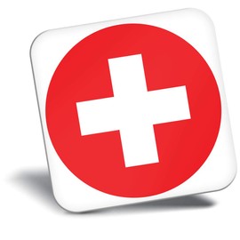 Destination Vinyl ltd Fridge Magnet - Switzerland Flag Map Swiss 9063