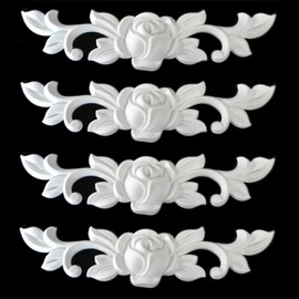 Ornament for Stucco Moulding Plastic Unpainted White Modern Ornaments in Various Designs, white