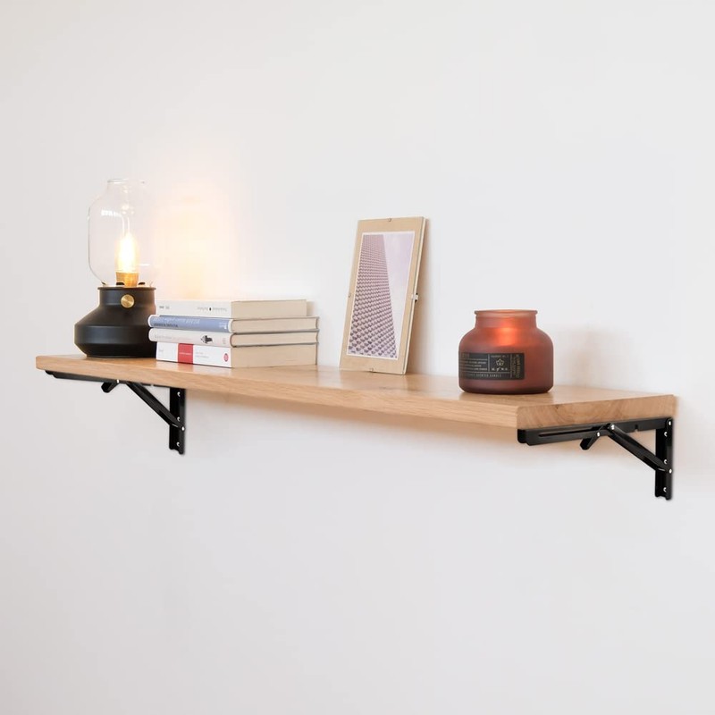 VinBee Shelf Brackets - Metal Folding Shelf Brackets for Home,