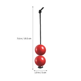 Alasum 2pcs Aslatua Rhythm Ball Handshaker Beginner Hand Percussion Instrument Aslatua Kashaka Double Ball Africa Asalato