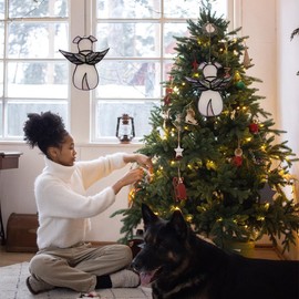 Dog Memorial Present for Loss of Dog Hanging Pet Dogs Sympathy Bereavement Rememberance Present Pets Passing Away Window Wall Ornaments for Dog Lovers (Grey, One Size)