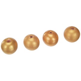 Rayher 63080000 Wooden Ball Head Angel 23 mm Diameter 2 Designs Hand-Painted Pack of 4 Natural Normal