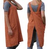 WROLEM Women's Cross Back Pinafore Apron with Large Pockets Home