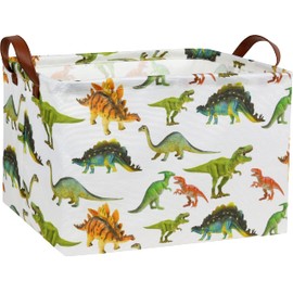 HIYAGON HIYAGON Dinosaur Basket Kids Storage Basket for Boys Rectangular Baby Gift Basket Cute Kids Toy Box Bin Organizer Book Shelf Basket Dinosaur Room Decor(Toy Dinosaur)