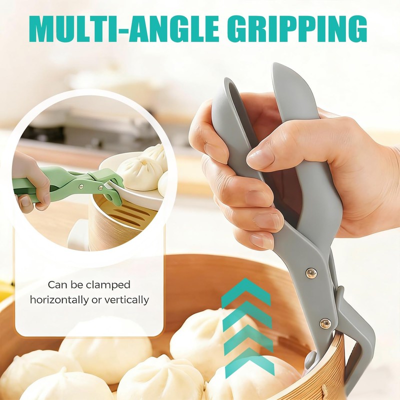 Hot Plate Grippers, Silicone Hot Plate Gripper Tongs, Multi-Purpose Anti-Scald