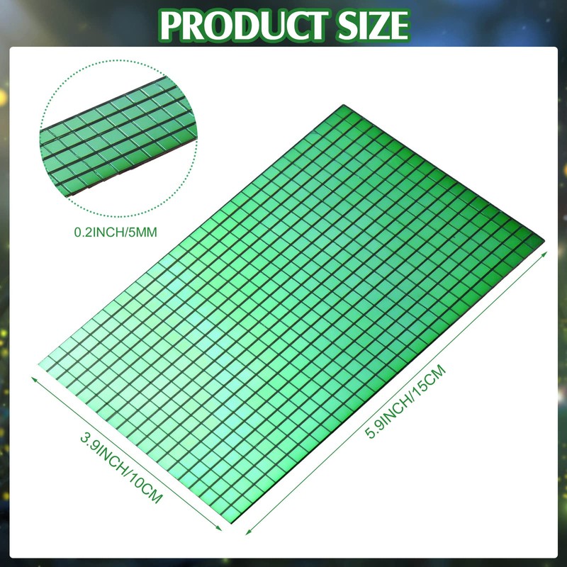 Self-Adhesive Disco Mirror Tiles Mosaic Tiles for DIY Craft Projects,