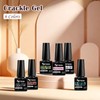 6 Colors Crackle Gel Nail Polish Set Purple Red Blue
