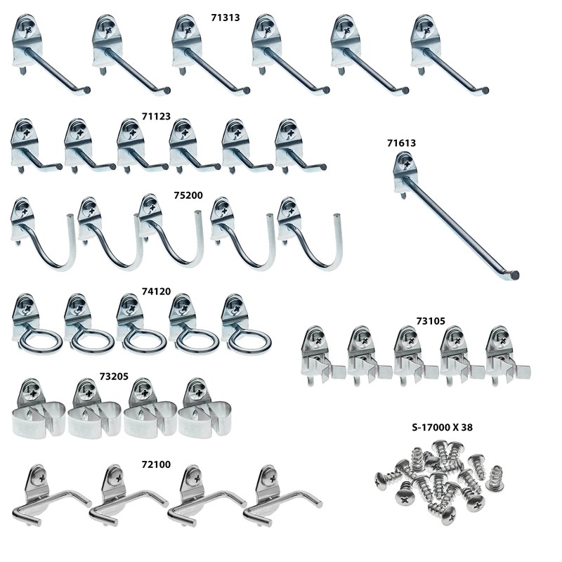 Triton Products (76936) DuraHook 36 Pc Zinc Plated Steel Hook