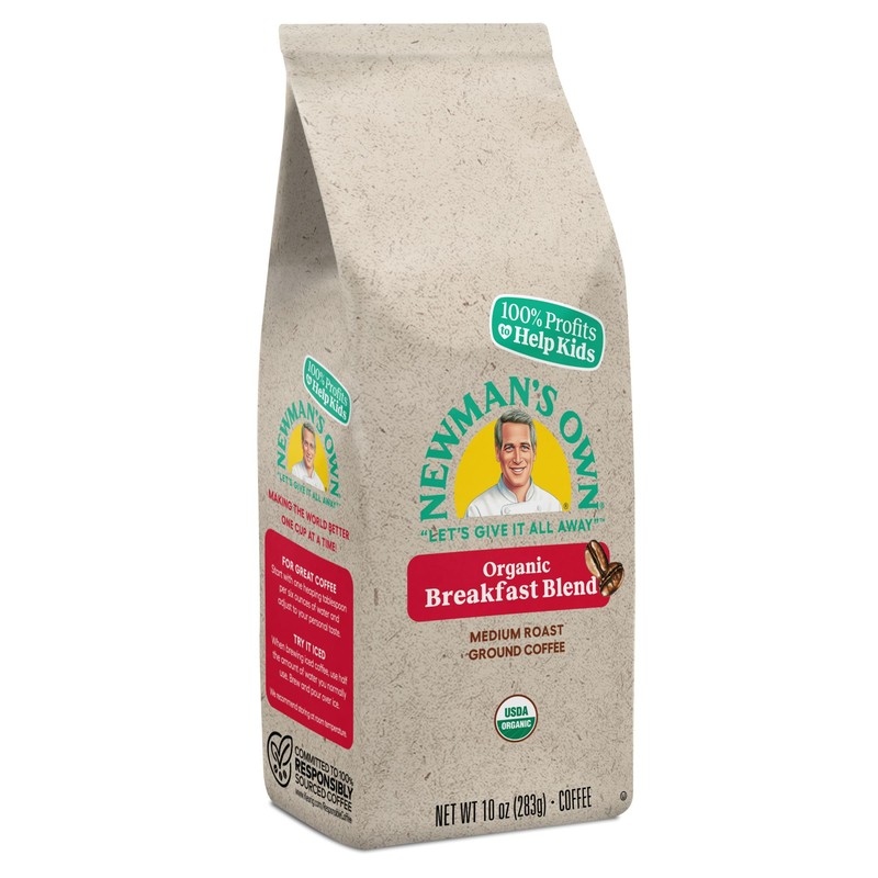 Newman's Own Organics Breakfast Blend, Ground Coffee, Fair Trade Certified,
