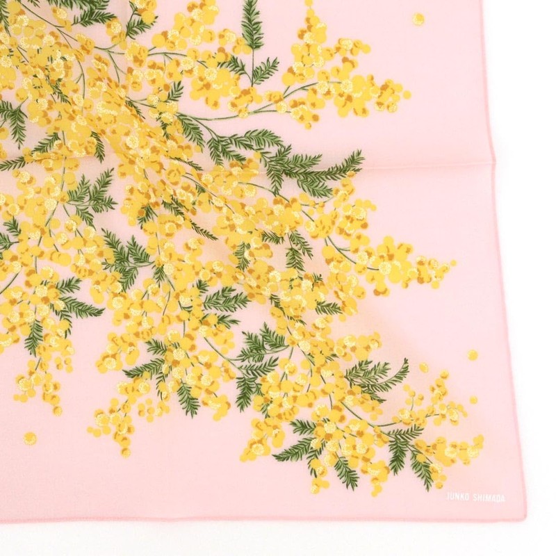 JUNKO SHIMADA 000190-0010-01 Large Print Handkerchief Mimosa (Pink), Women's, Approx.