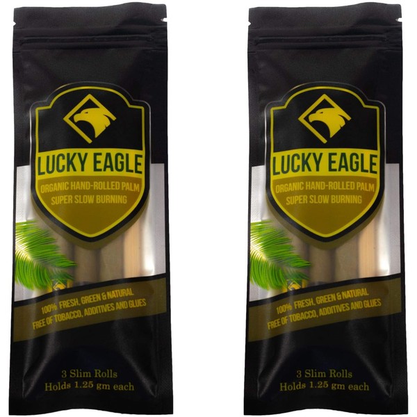 Lucky Eagle Natural Pre Wrap Palm Leafs 6 Rolls (2 Packages) (Slim)