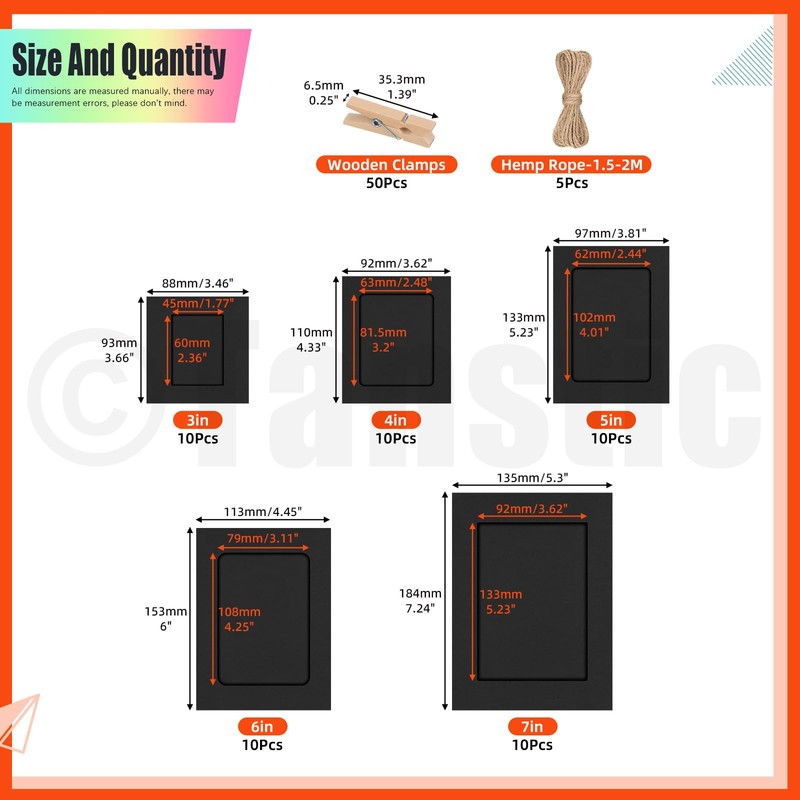 Tanstic Paper Picture Frames Paper Photo Frame Photo Hanging Display