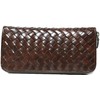Berkut 1030220 Italian Leather Genuine Leather Braided Long Wallet, Round