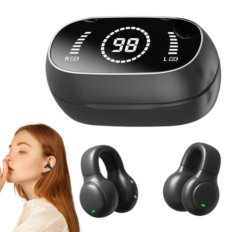 Clip On Earbuds | Clip On Workout Headphones,Long-Lasting Secure Fit,